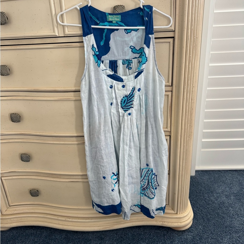 Blue and White Sundress. Made in Italy